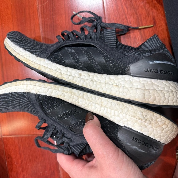 Adidas Gray Knit Sneakers ultra boost women size 10 - Picture 5 of 6